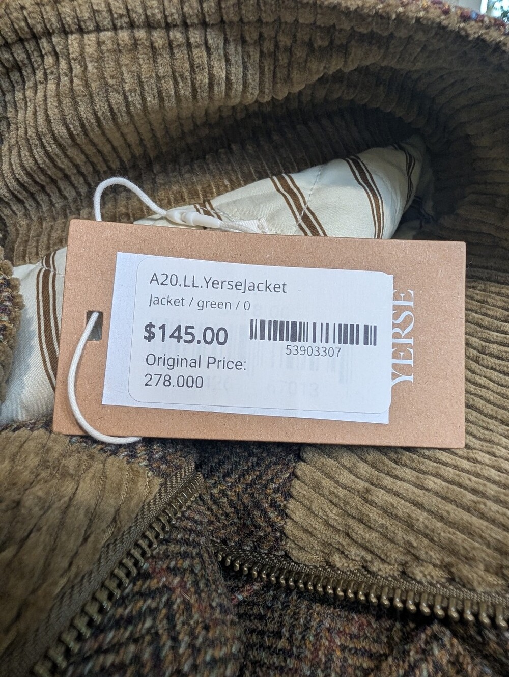 Yerse Barcelona Wool Blend Herringbone Toggle Vest XXL Olive Country Heritage - Picture 7 of 9